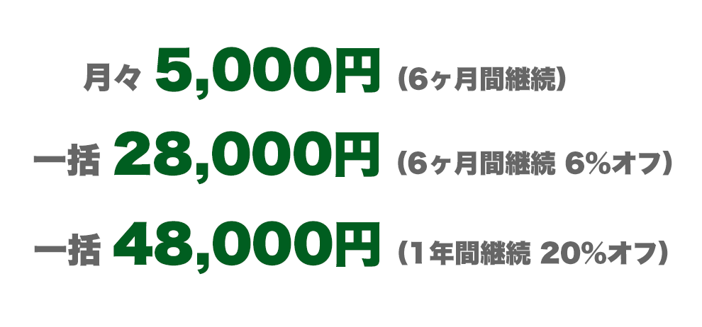 コンサル継続料金