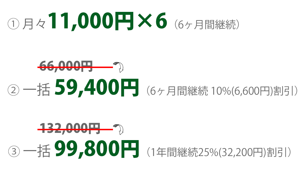 継続11000円